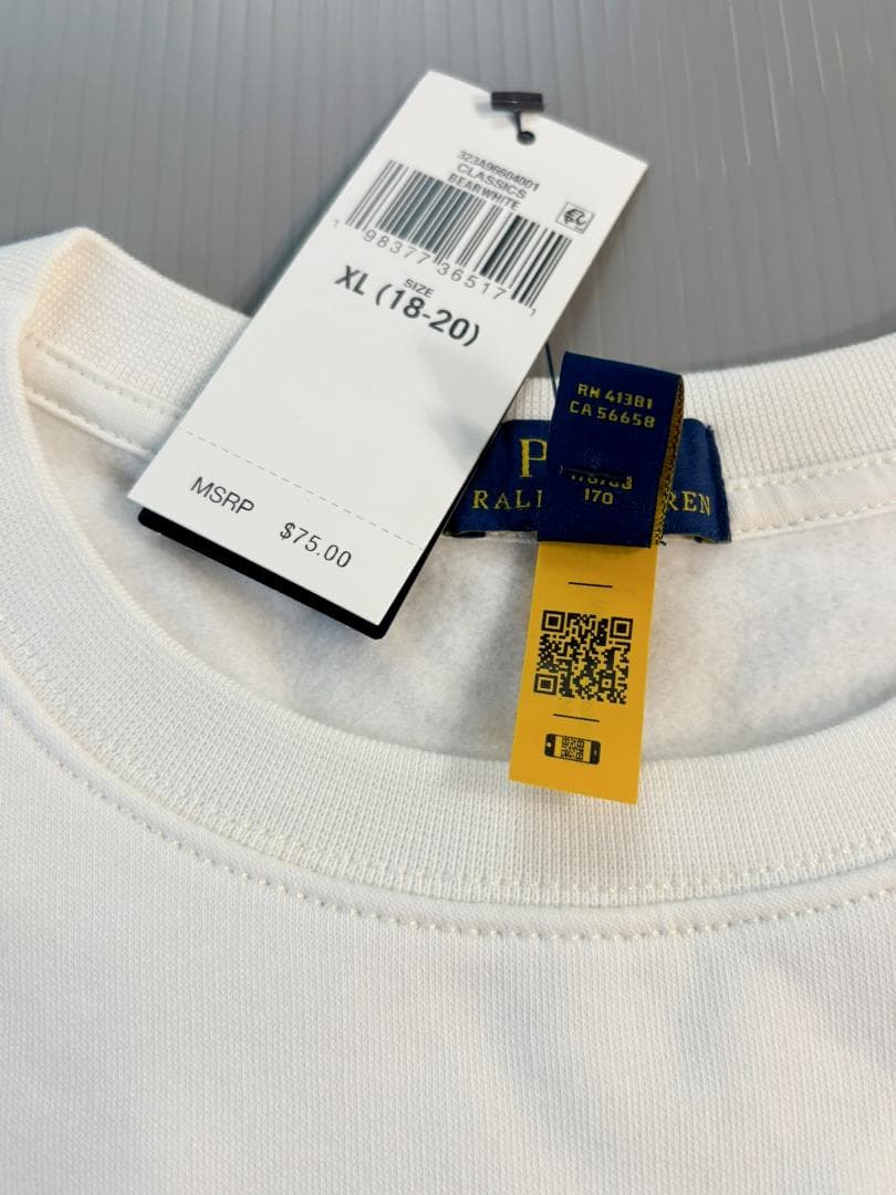 今季新作日本未入荷ラルフローレン　ポロベア　スウェット　ボーイズサイズXL170
