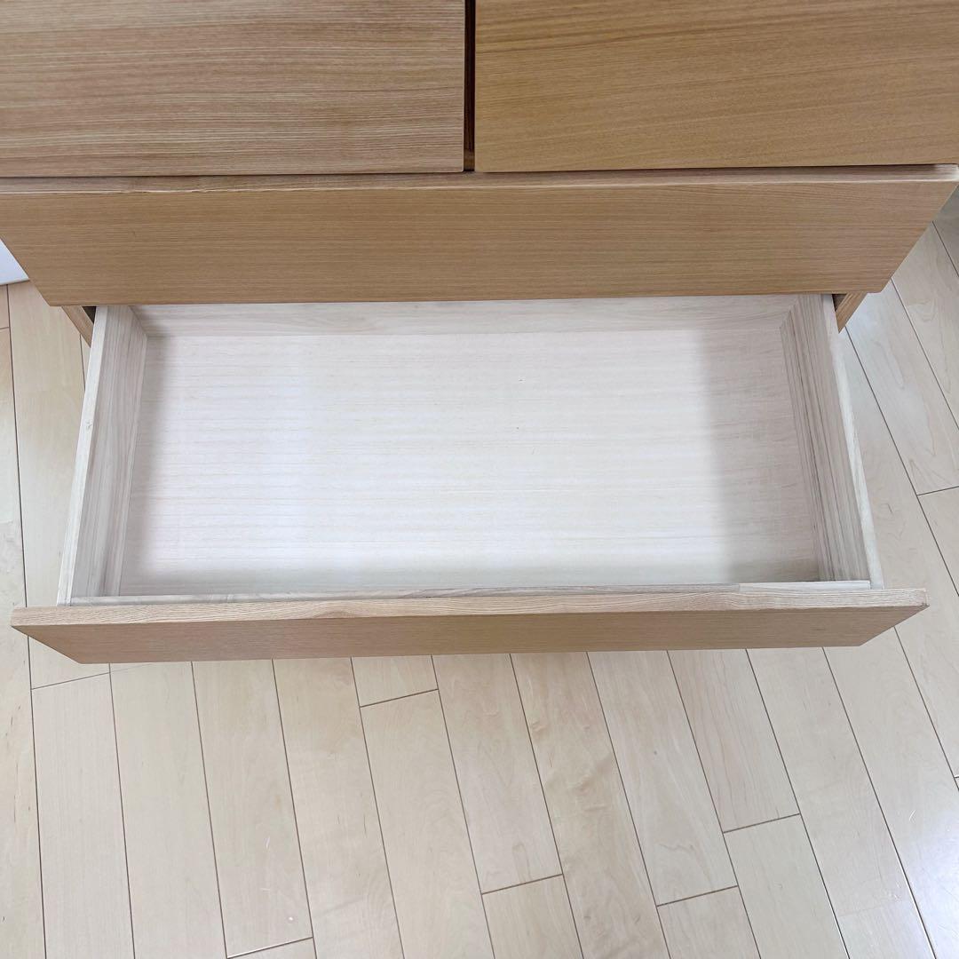【ヤコ様】無印 MUJI チェスト４段 オーク材 極美品　良品計画　脚付き　突板