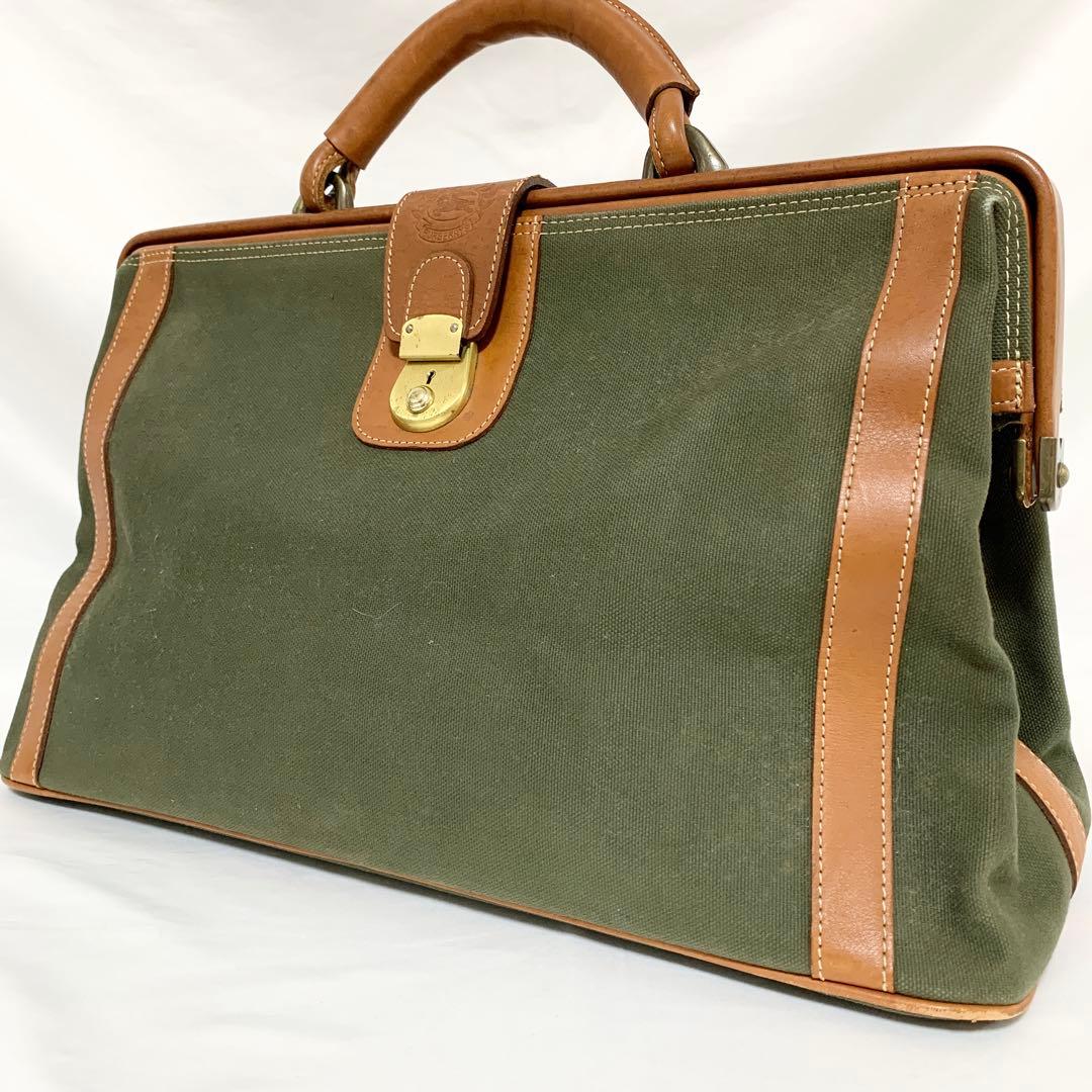 希少美品✨ BURBERRY バーバリー キャンバス ドクターバッグ カーキ