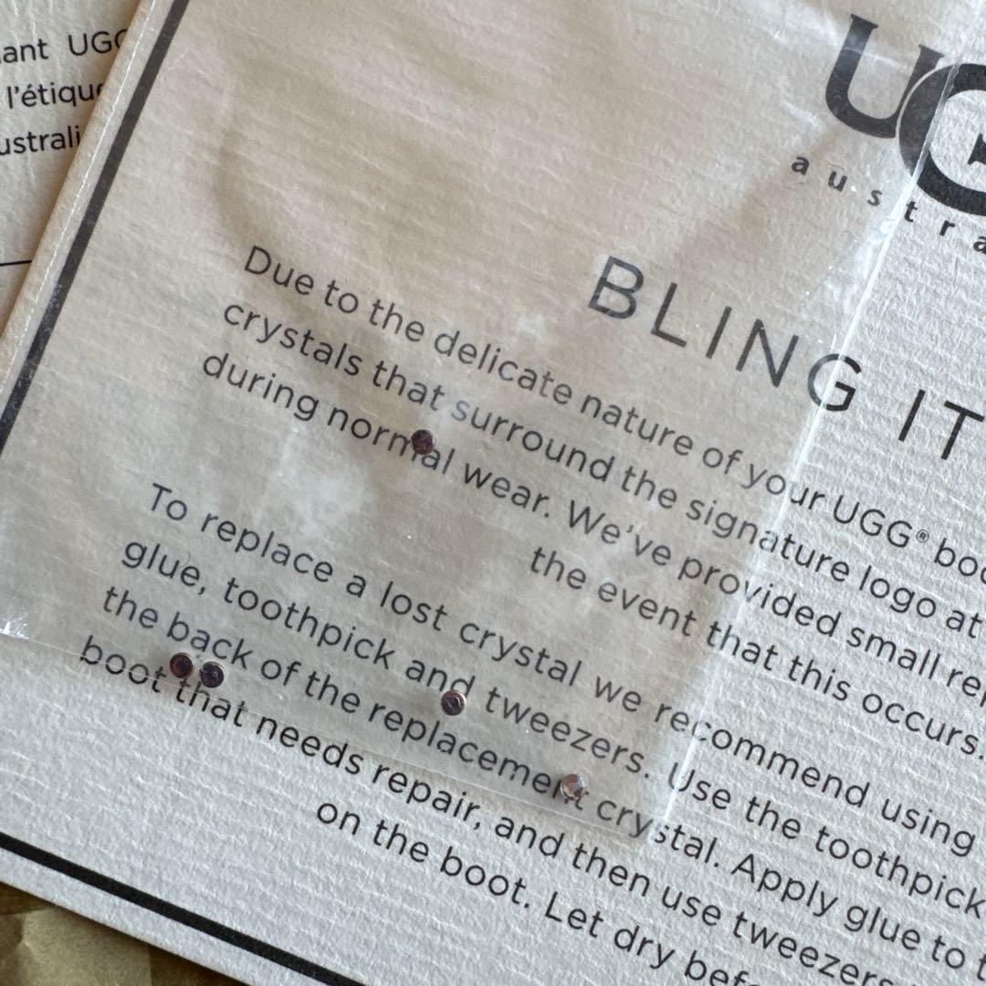 値下げ　UGG W Bailey Bling 黒ムートンブーツ 24cm US7