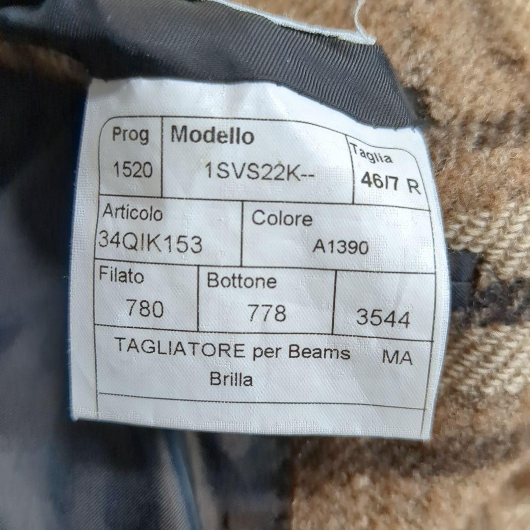 美品 タリアトーレ ブリッラ別注 テーラード アンコンジャケット ウール