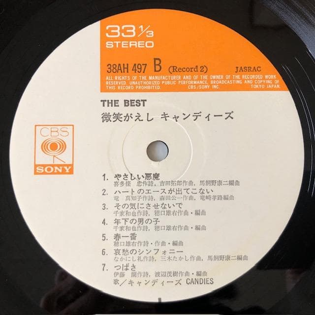 キャンディーズ ベスト 微笑がえし 2LP 帯付 良品 d768y81