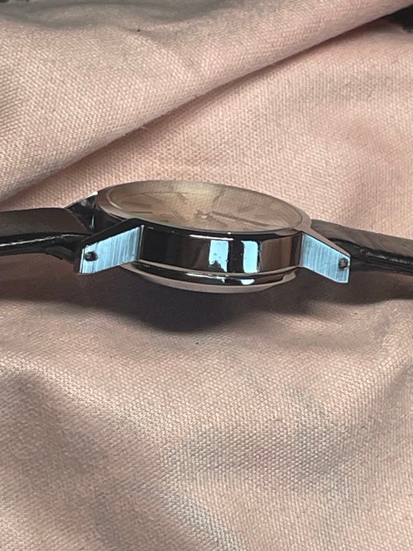 OMEGA 手巻き　正確稼働　オニキスリュウズ　裏蓋シール　純正尾錠・ベルト・箱