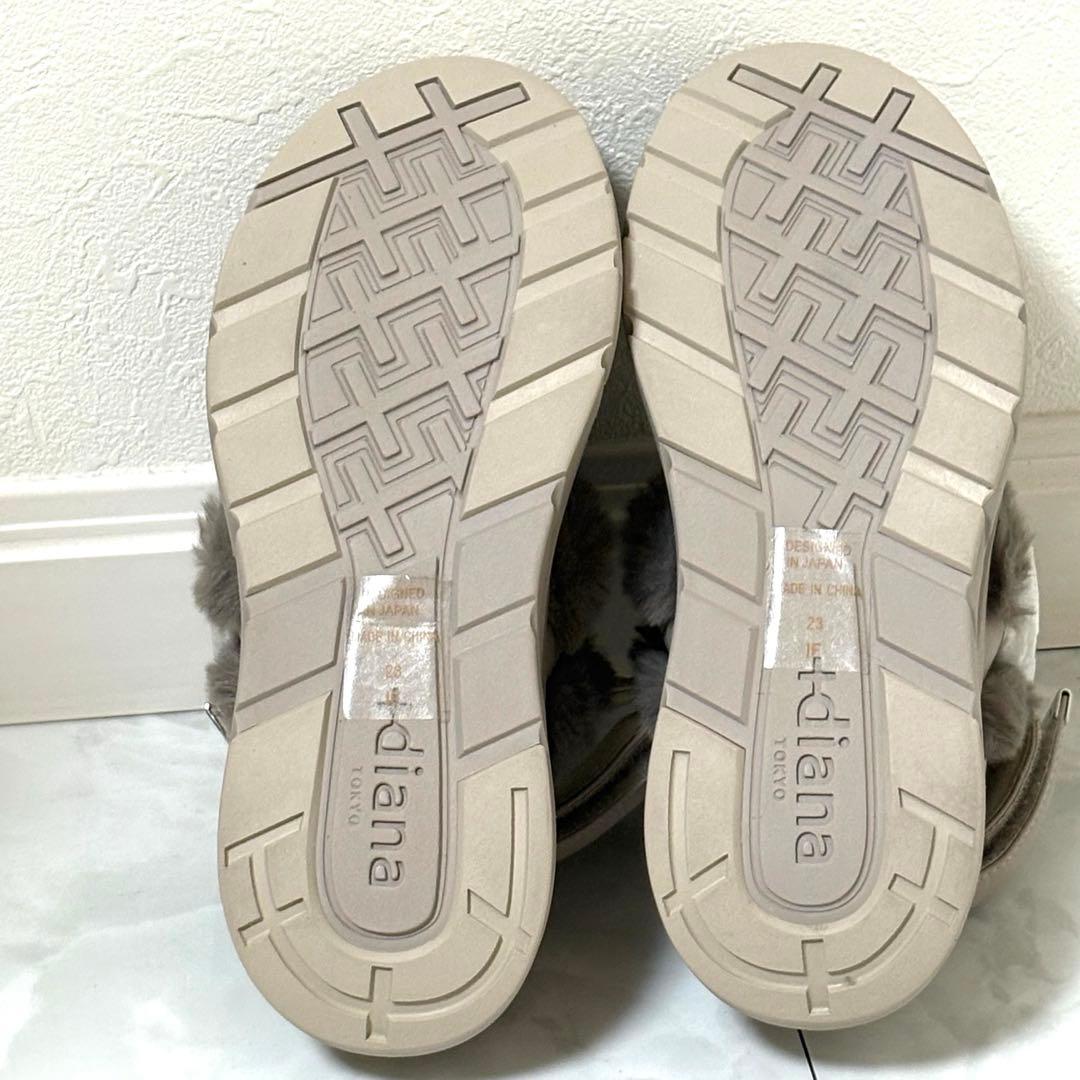 未使用品◆＋diana ビジューバックル付き フットベットサンダル
