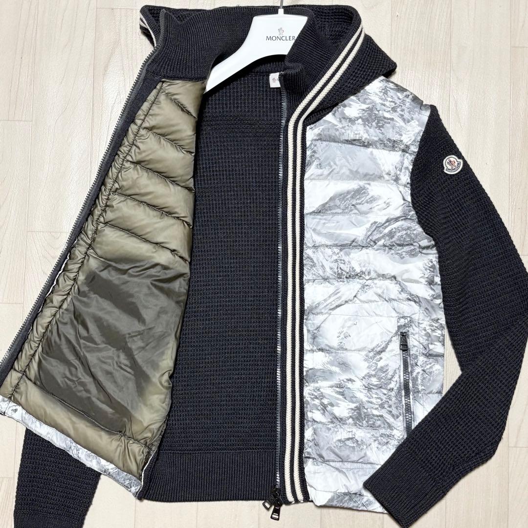 美品◎モンクレール マグリオーネ カーディガン ダウンジャケット ニット 切替
