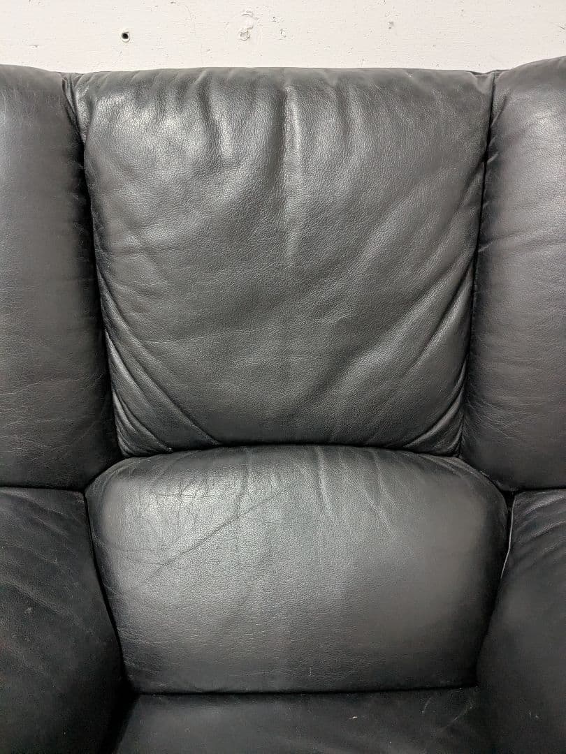 黒本革 1人掛けソファ　ロッキンチェア