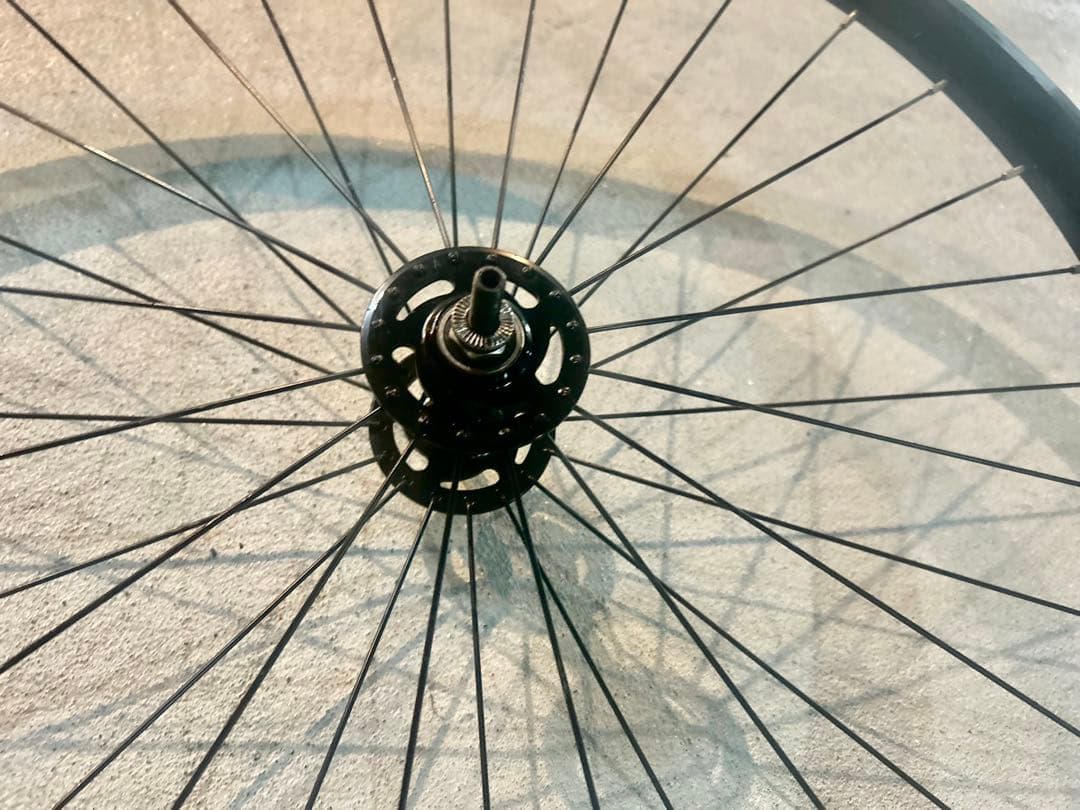 【初期Leader735純正ホイール前輪】重量1.14kg美品ピスト/フリー用