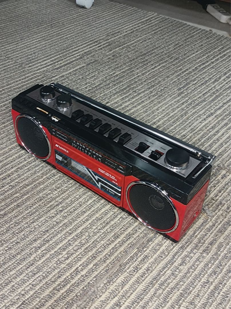 八6528【美品】SANSUI ステレオラジオカセット SCR-B2(RD)