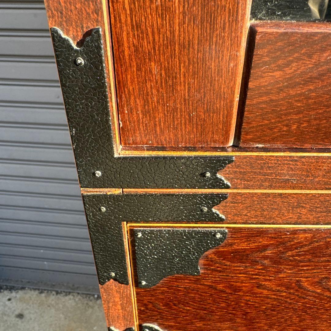 大川家具 ノダ工芸 けやき民芸 器棚 食器棚 高さ約180cm