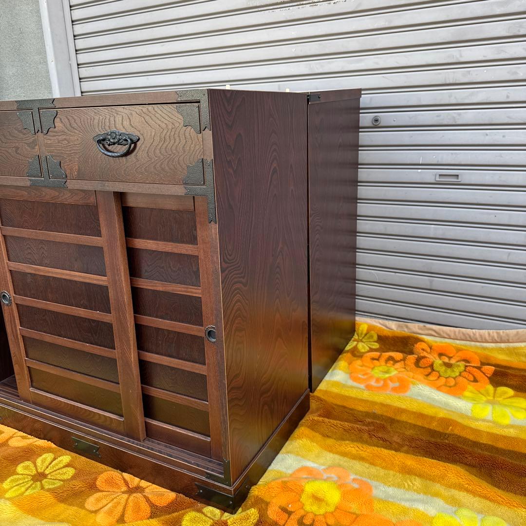 大川家具 ノダ工芸 けやき民芸 器棚 食器棚 高さ約180cm