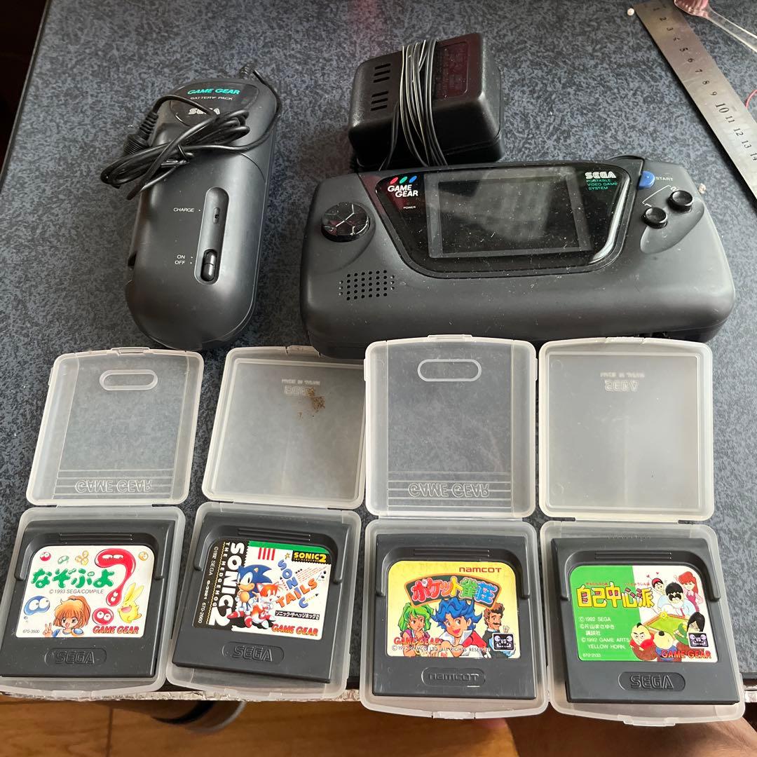 ジャンク品　セガ　SEGA ゲームギア　　　　バッテリーパック　ACアダプター