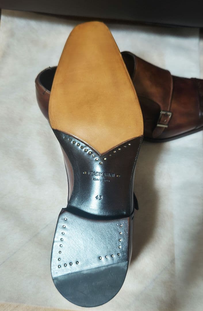 1/24まで値下げ【未使用】マグナーニ　ダブルモンク　43(26.5〜27cm)