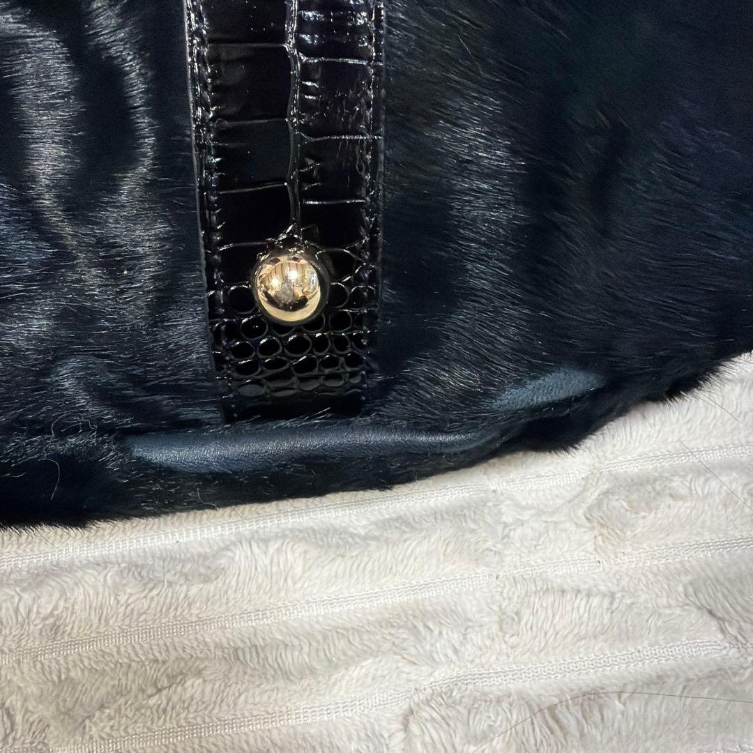 muta ムータ　No5 ハンドバッグ ゴルフバッグ ハラコ　クロコ 美品