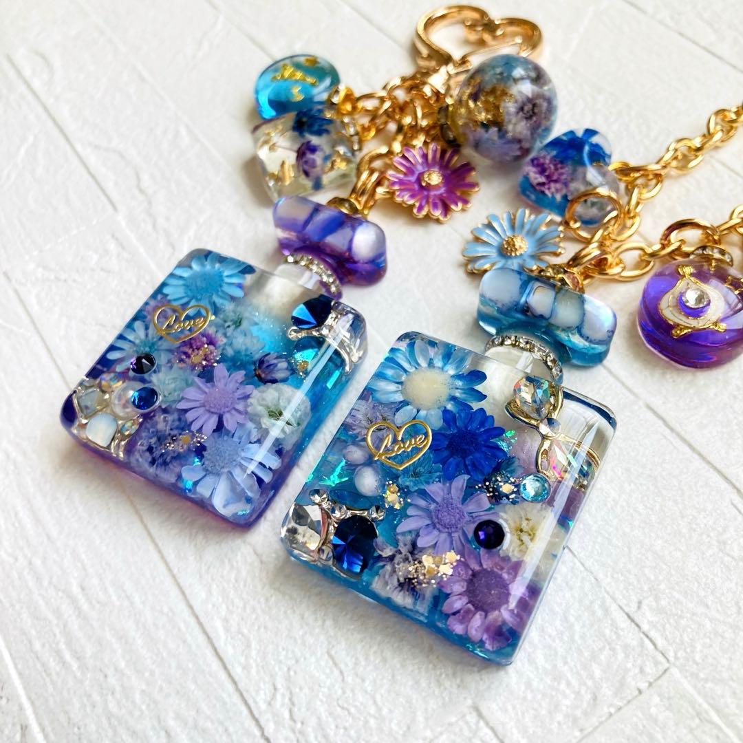 ☆Fivepeacelove☆ページ　名入れチャームレジンキーホルダー5点