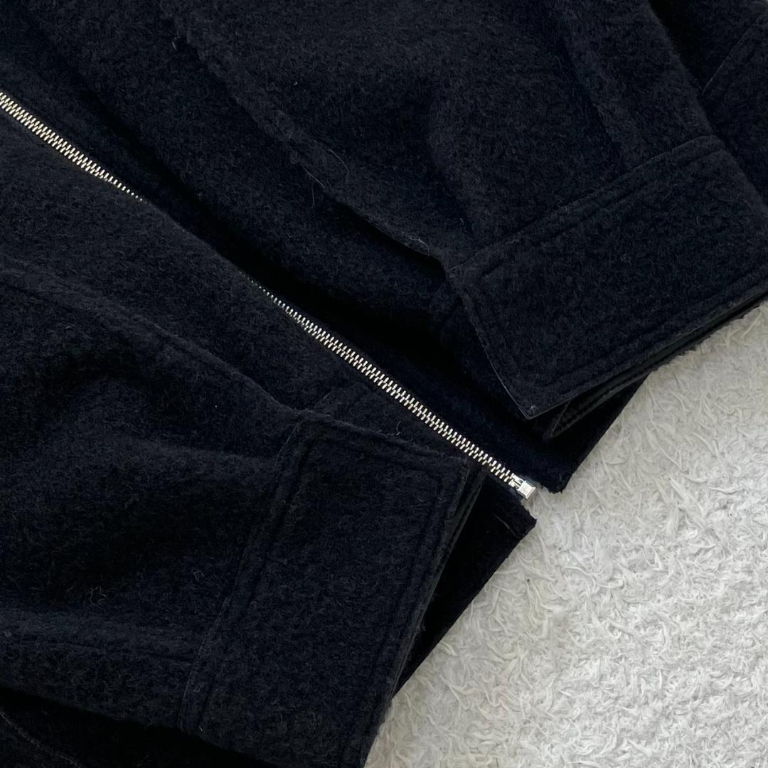 23AW✨未使用級✨エトレ リバーシブルボアブルゾン フェイクレザー ブラック