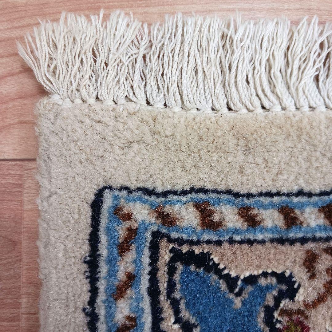 Y3176 高級ペルシャ絨毯 イラン ナイン産 ウール 手織り 大判 3m越え