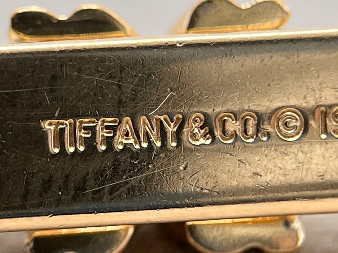 c023 希少　美品　ティファニー　1992 シグネチャー　タイピン　750