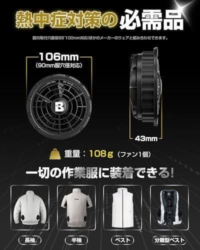 A2025最強爆風 体感-18℃ 30000mAh 36V超高出力 空調作業服