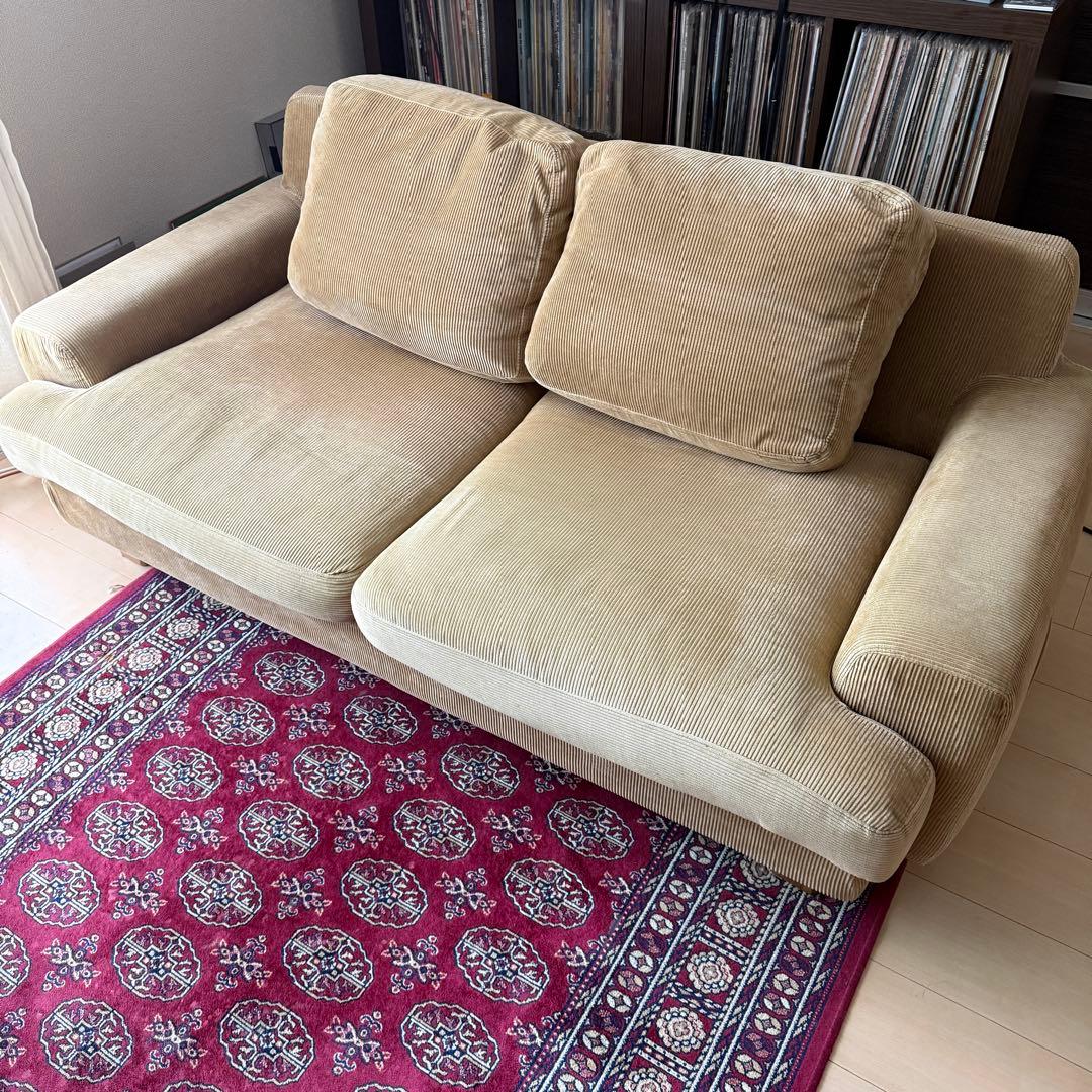 【5/21まで】unico GREIGソファ（たのメル便発送） 2.5シーター