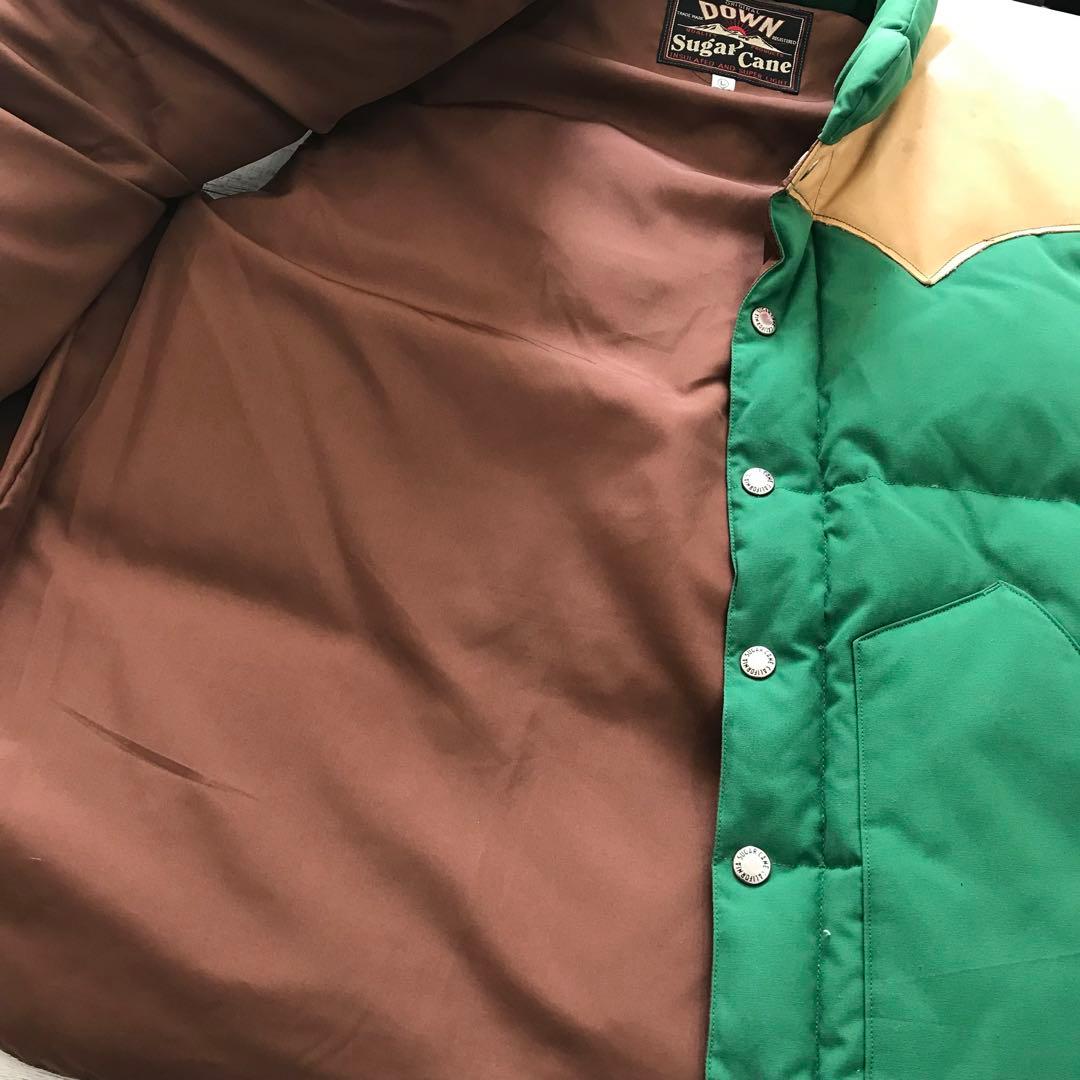 SUGAR CANE レザーヨーク ダウンベスト 馬革 グリーン L