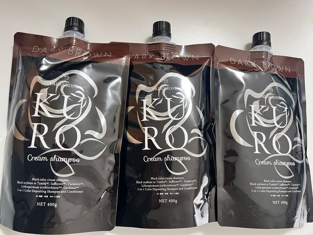 バランローズ　kuroダークブラウン クリームシャンプー （3個まとめて）