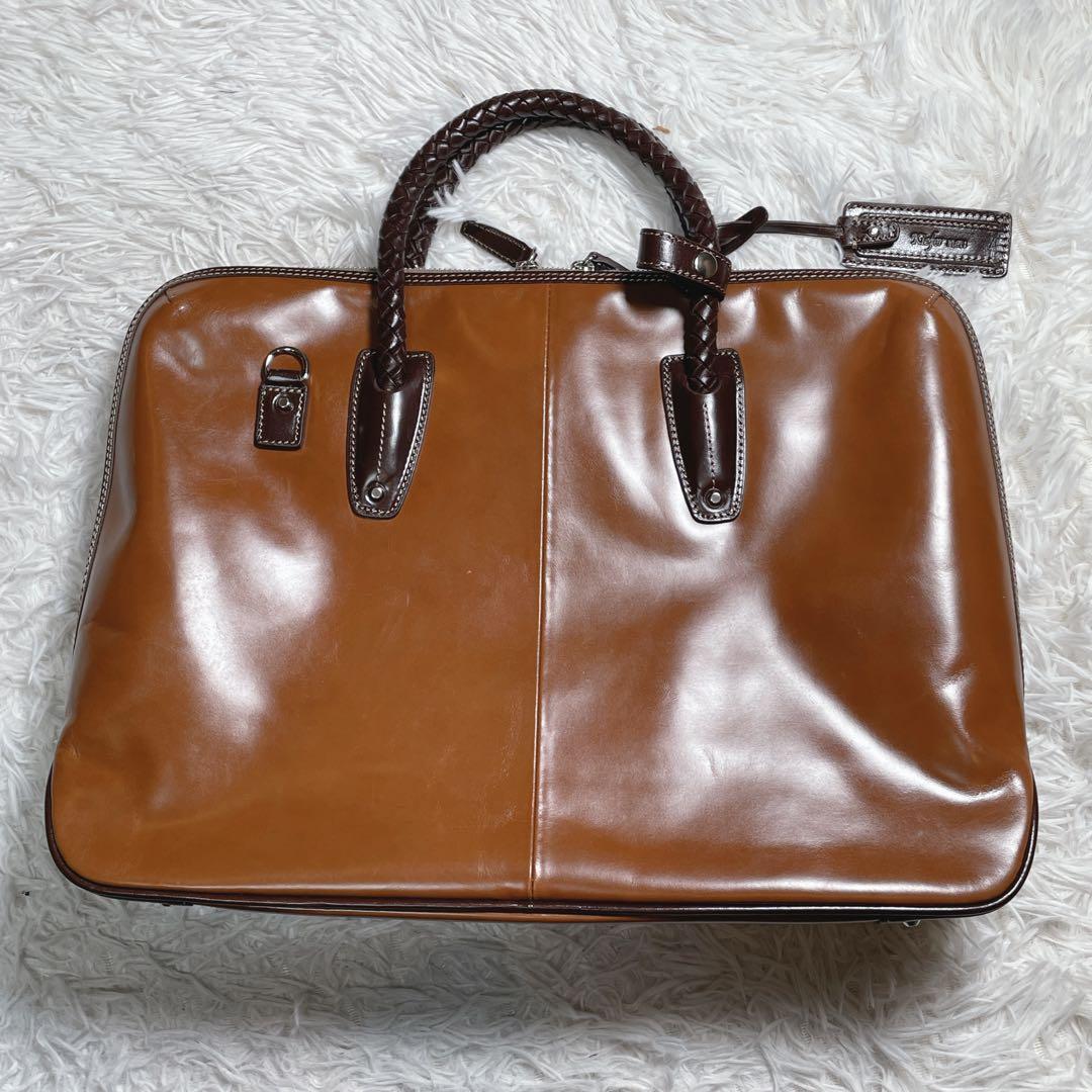未使用　キーファーノイ　ビジネスバッグ　レザー　ブラウン　キャメル