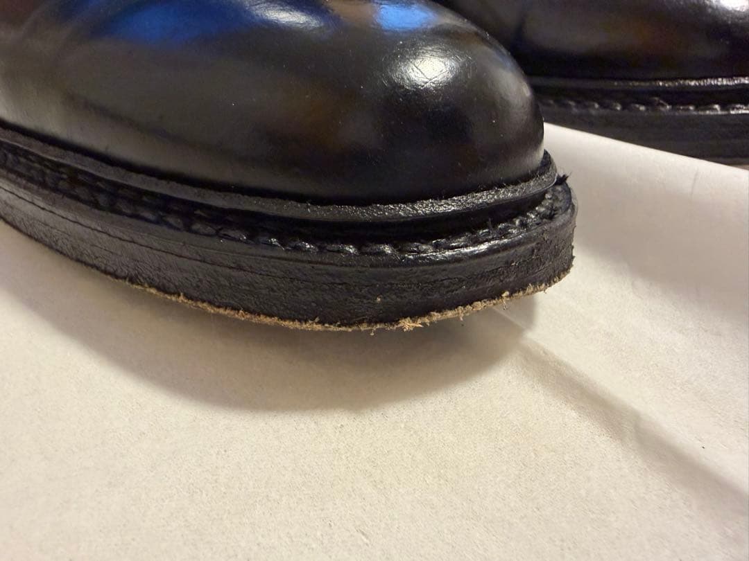 ALDEN: コードバン プレーントゥ　ブラック6.5