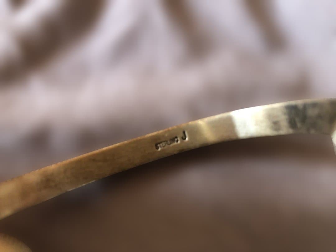 ターコイズ・コーラル装飾バングル、リング３点セット