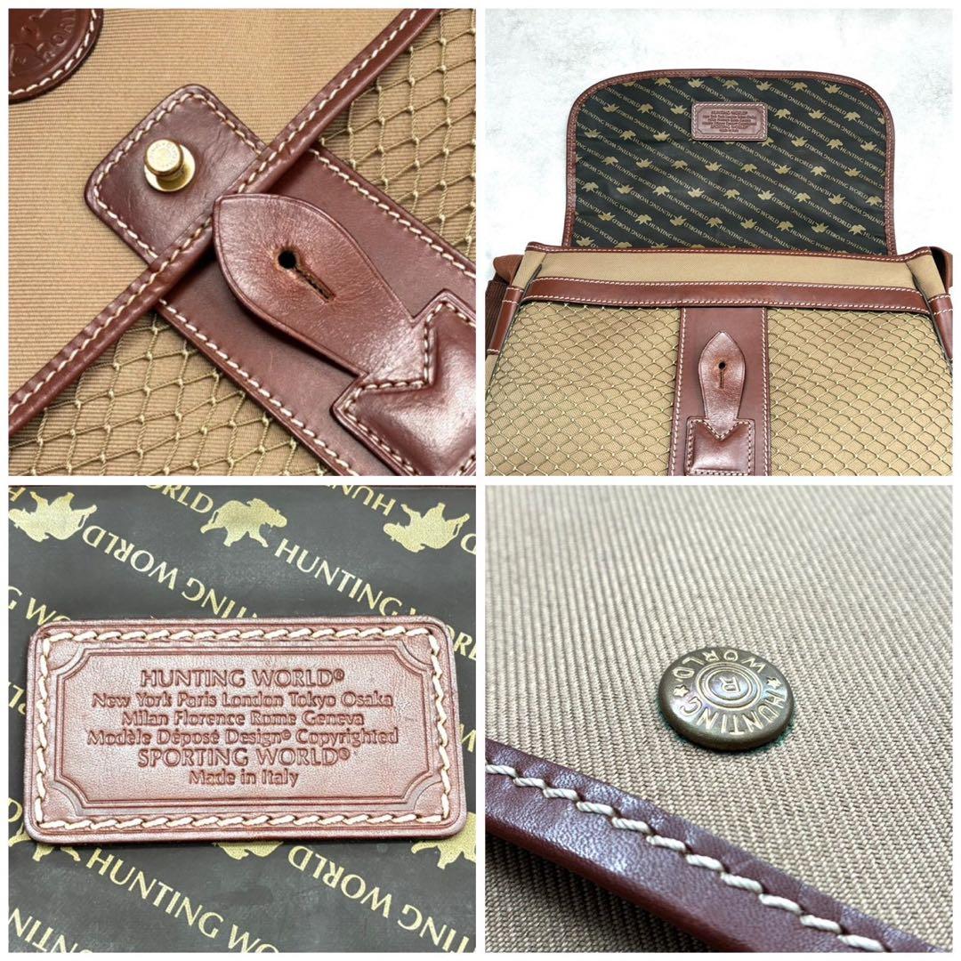 ✨美品✨ハンティングワールド メッセンジャーバッグ ショルダーバッグ サファリ