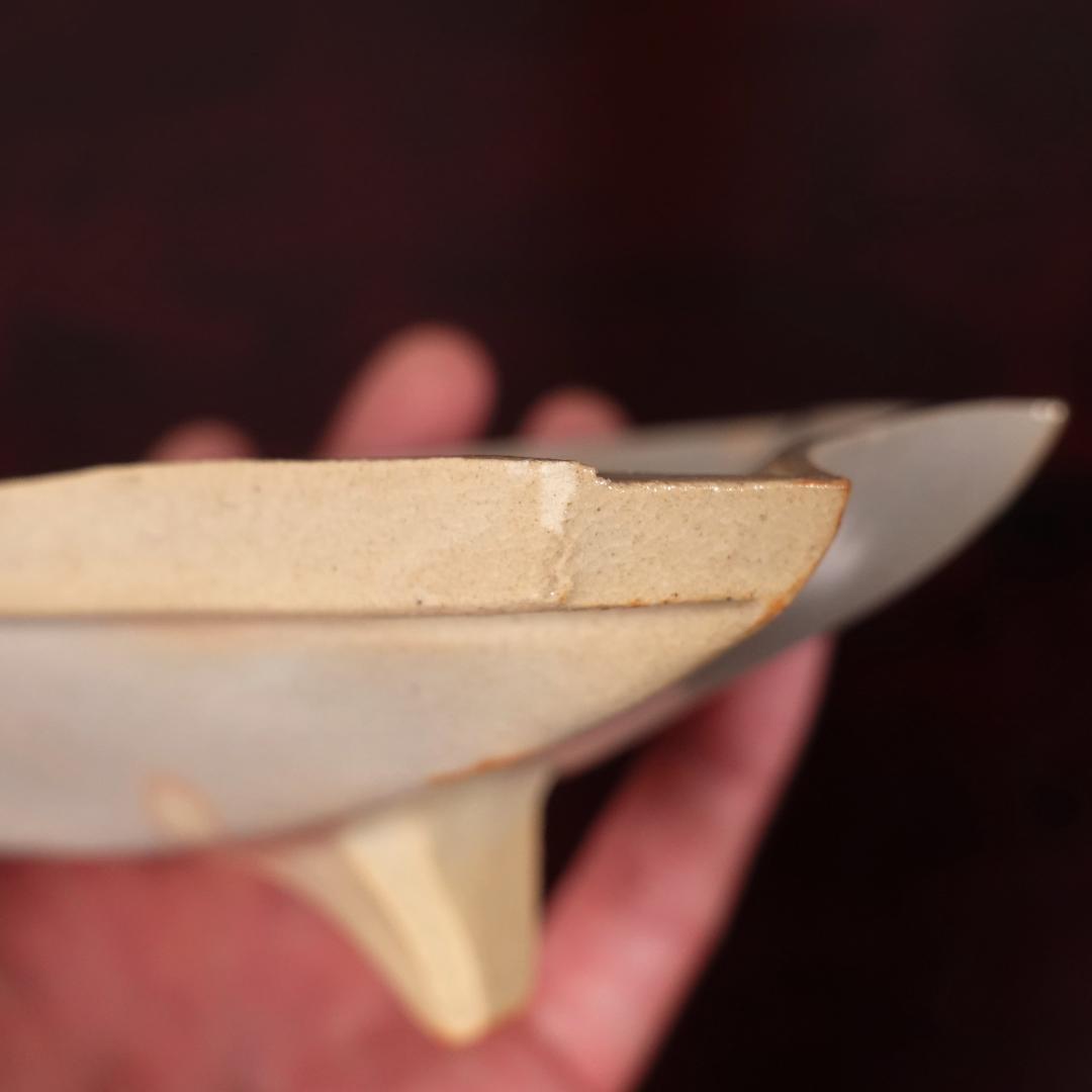 高級和食器 名工 坂田泥華 萩焼 扇面 向付 5客 共箱