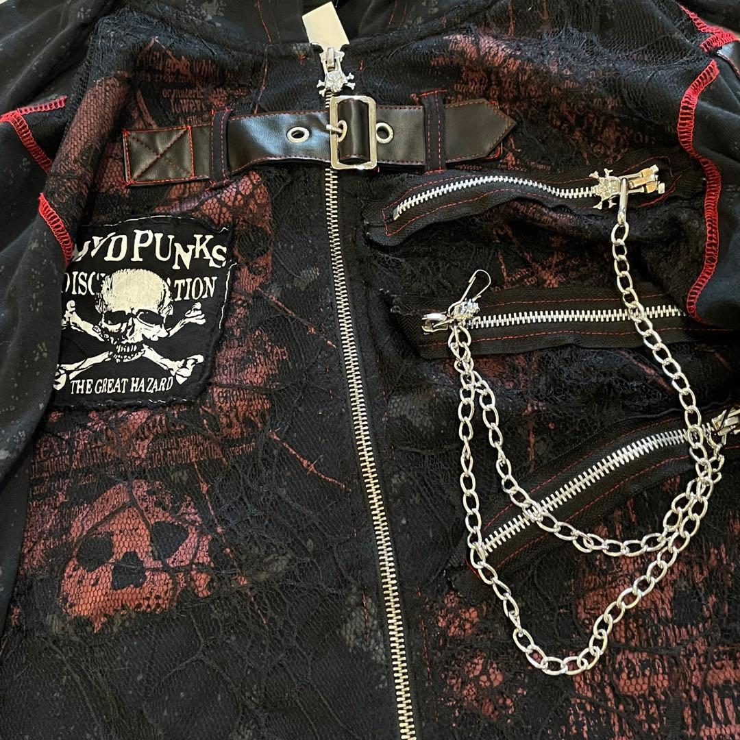 MAD GIRL mad punks ウサ耳パーカー Y2K スカル　ベルト