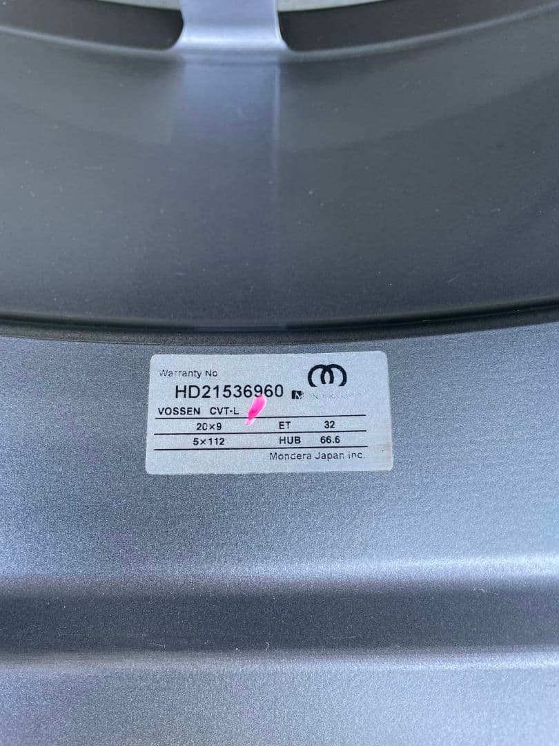 VOSSEN 20インチ ホイールセット