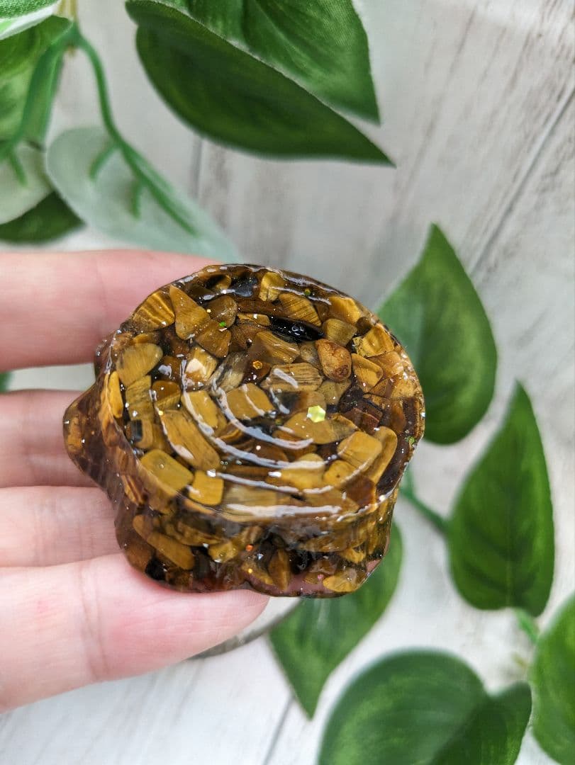 【やま】ひまわりカラーのお花ちゃん形オルゴナイト☆他８点