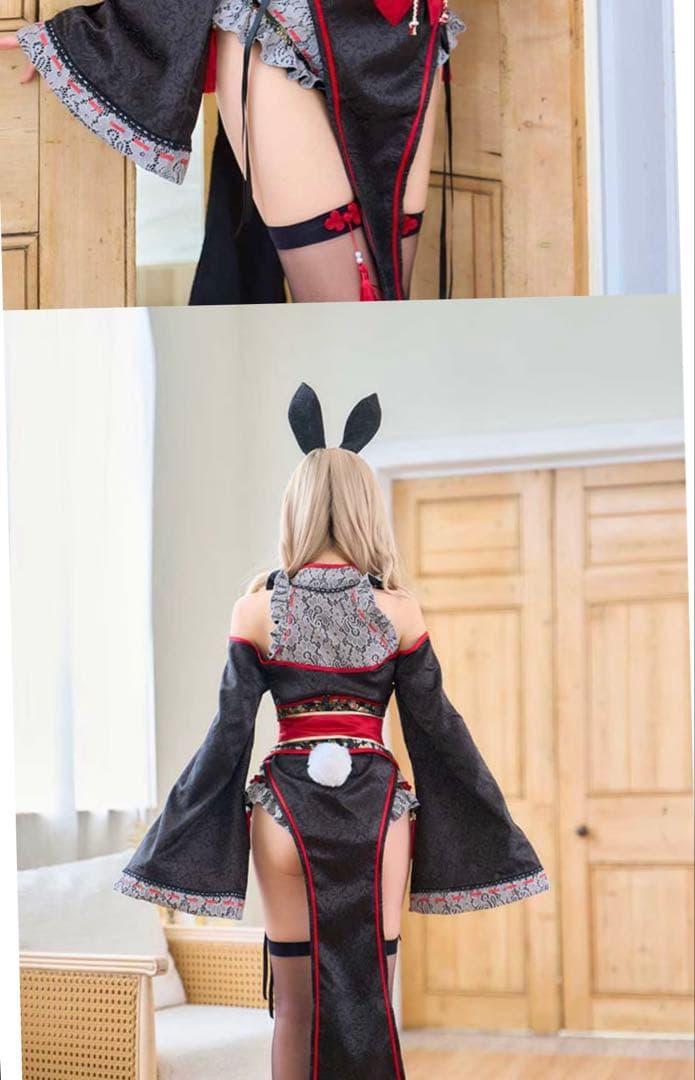 美品　マリームーン　ロングスリット巫女バニー《オリジナルコスプレ9点セット