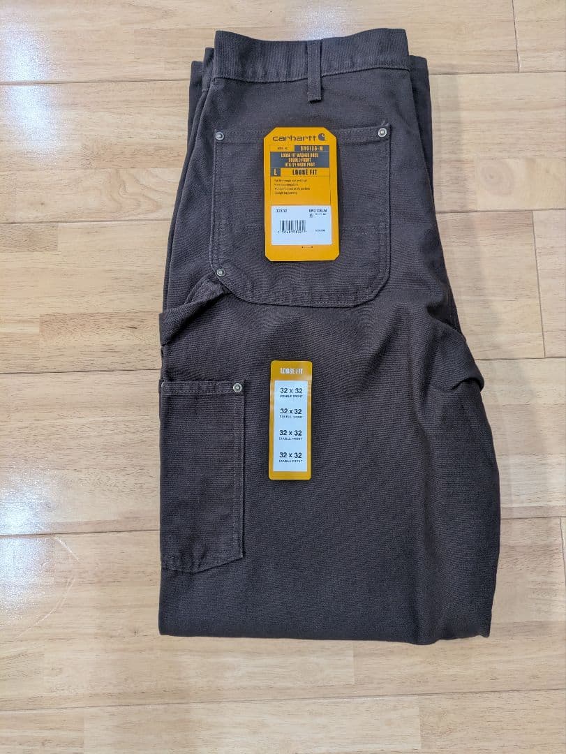 カーハートBNO136 32x32 ダブルニーペインターパンツ ダ―クブラウン