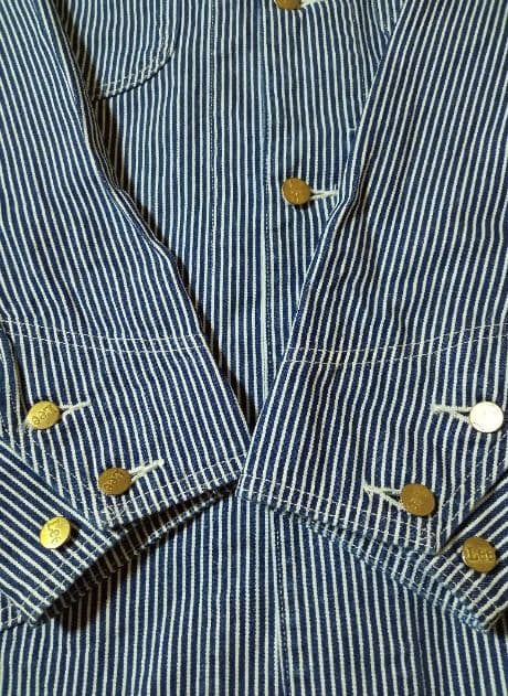 セール☆　lee 91j ヒッコリー カバーオール　ビンテージ 古着 50s