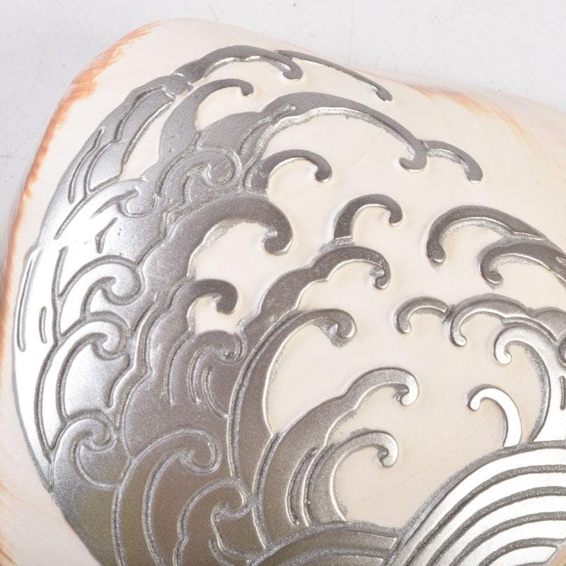 ジンジャー 　高橋正良作　浮彫　波月蒔絵　蛤香合　共箱　C　8518