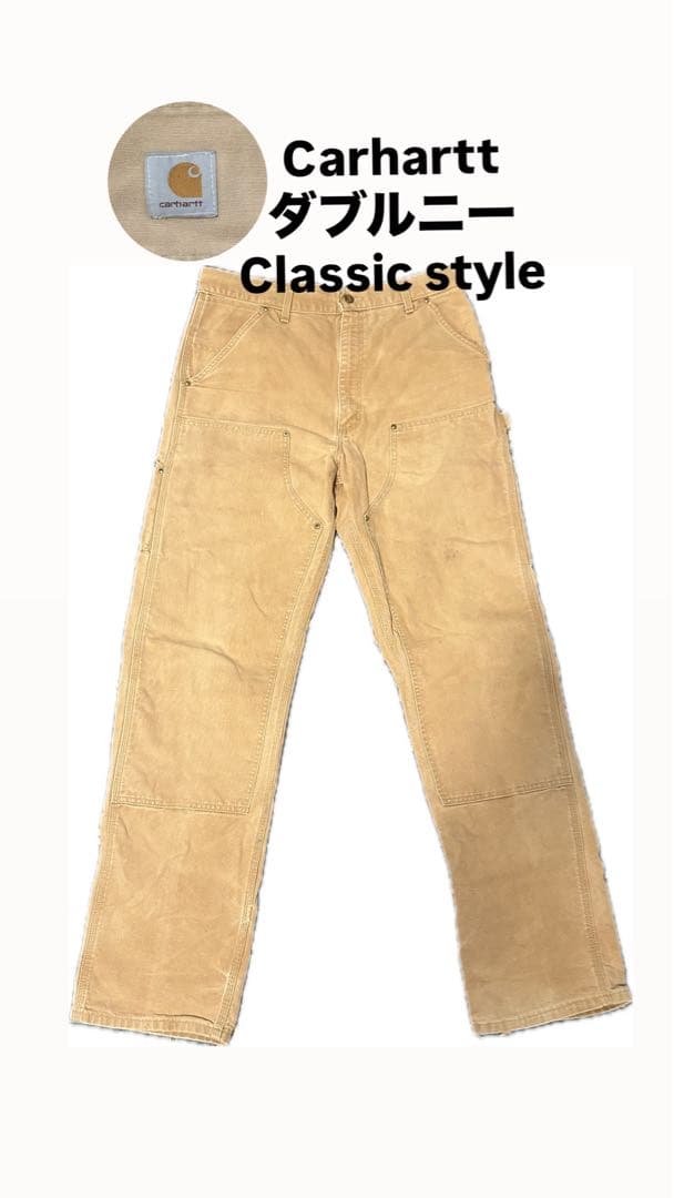 ニ*る様 【鬼フェード】Carhartt ダブルニー ワークパンツ　雰囲気◎ 古
