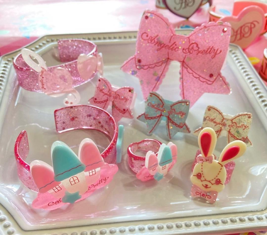 【Angelic Pretty】ときめきリボンバングル ピンク