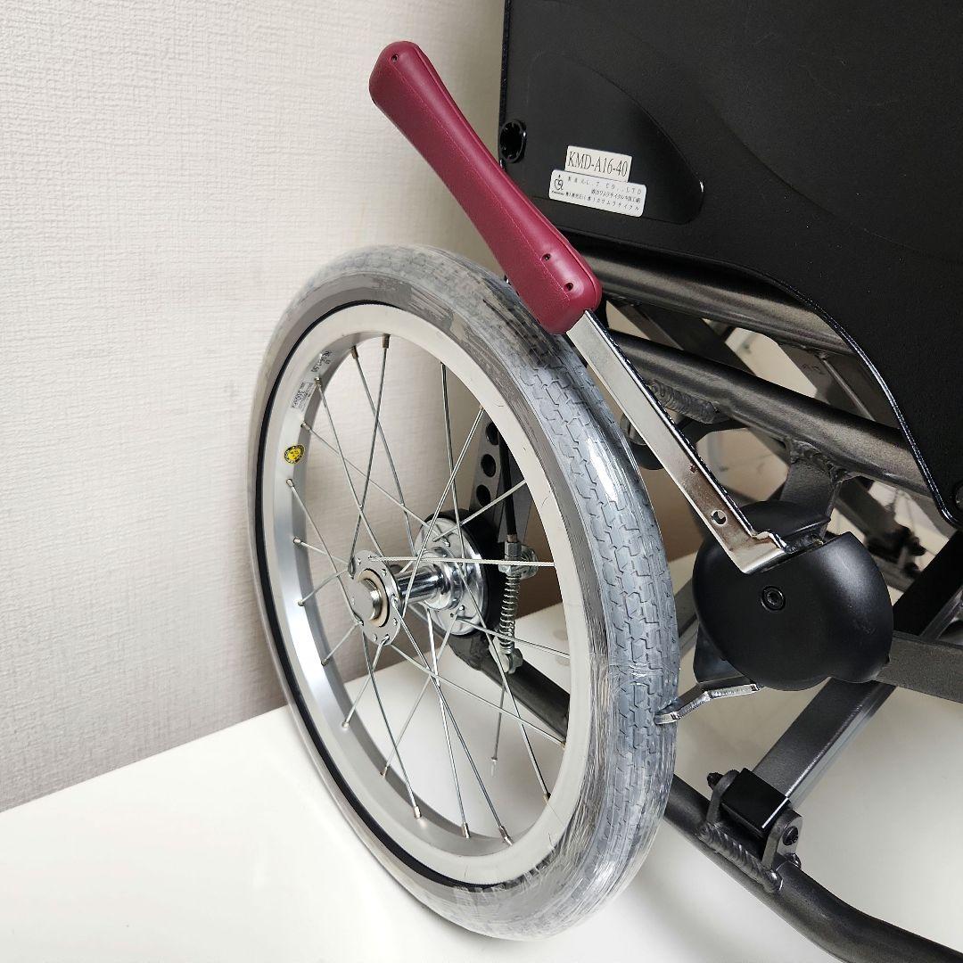 カワムラサイクル　介助用　ノーパンクタイヤ　車椅子　KMD-A16-40