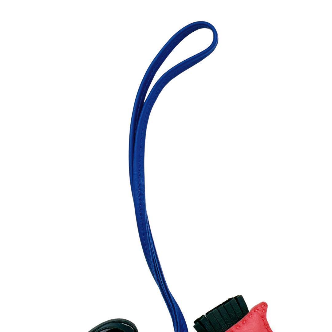 エルメスロデオPMチャーム　刻印:A ユニセックス　本革　ピンク✖️ネイビー