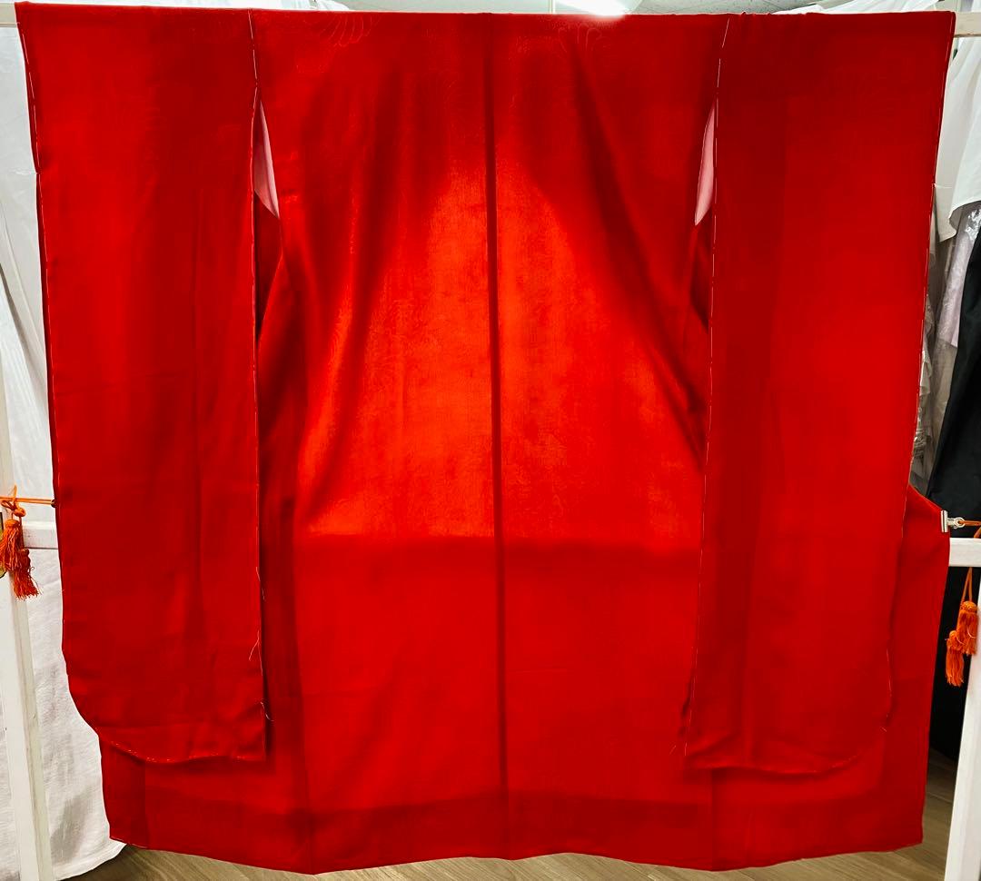 花嫁用　長襦袢　花柄　正絹