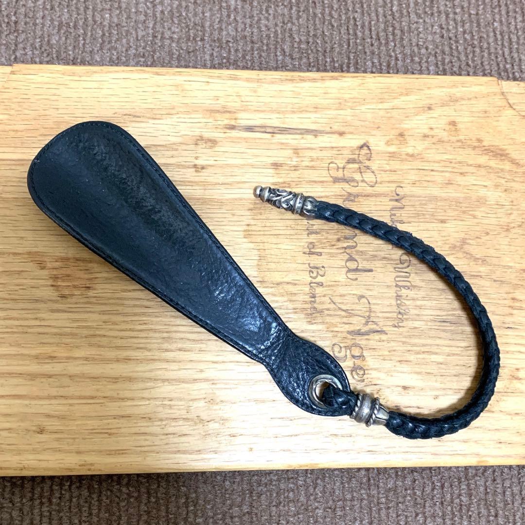 CHROME HEARTS SHOE HORN レザー 靴ベラ ブラック