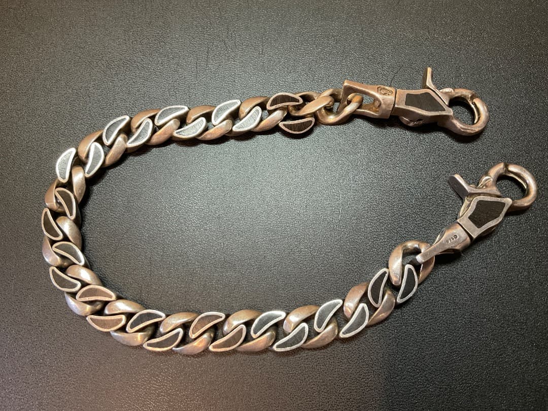 marcos マルコス シルバー × ウッド ウォレットチェーン