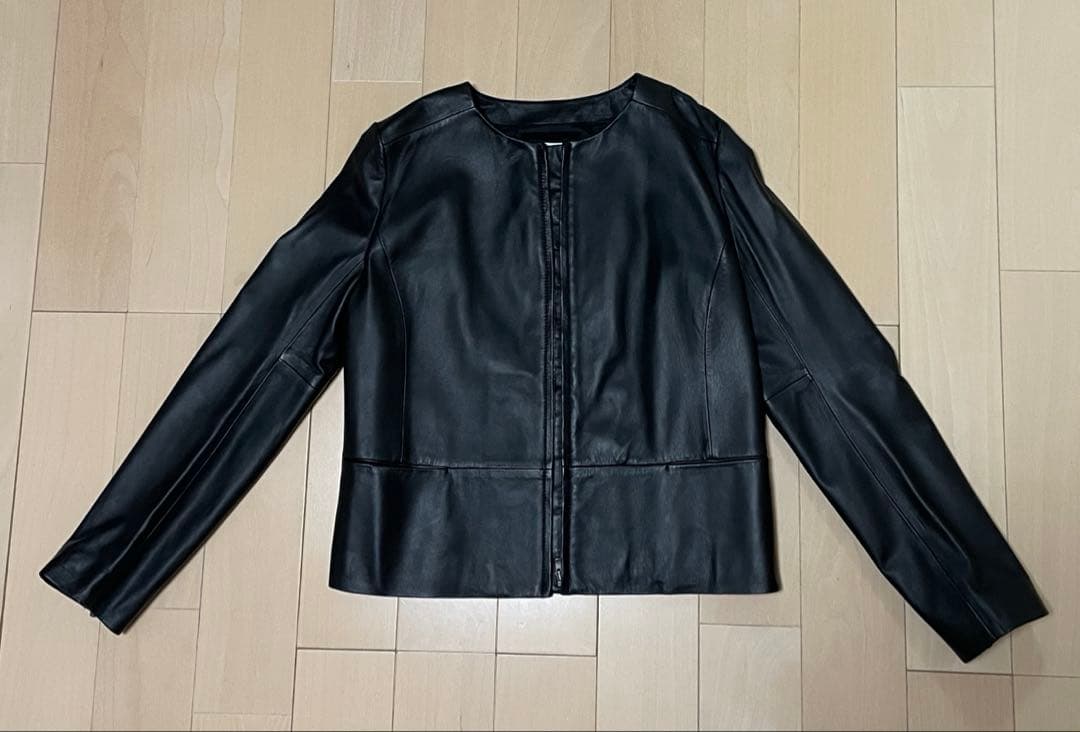 アンタイトル 羊革 ラムレザー ノーカラージャケット Mサイズ