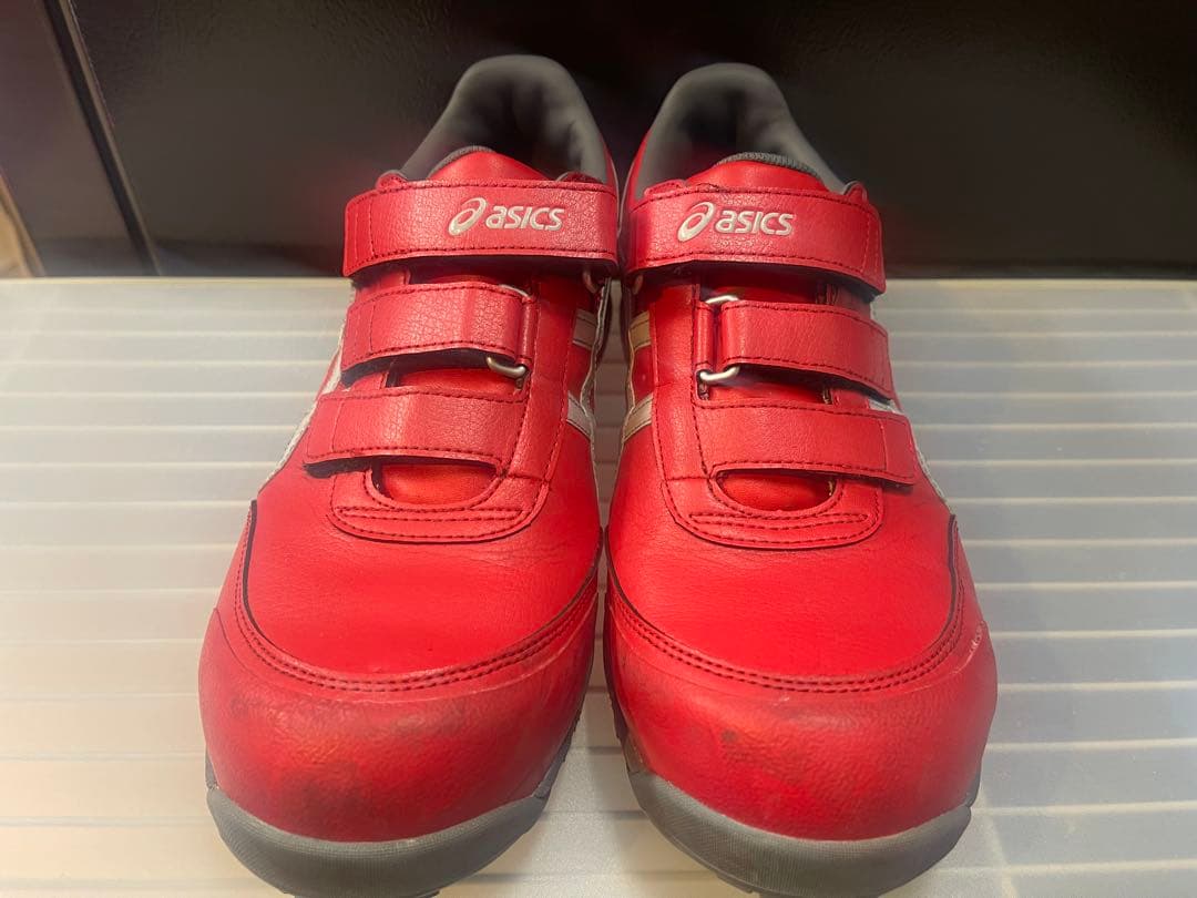 ASICS BOAウィンジョブ安全靴 レッドCP209とCP301の2セット中古