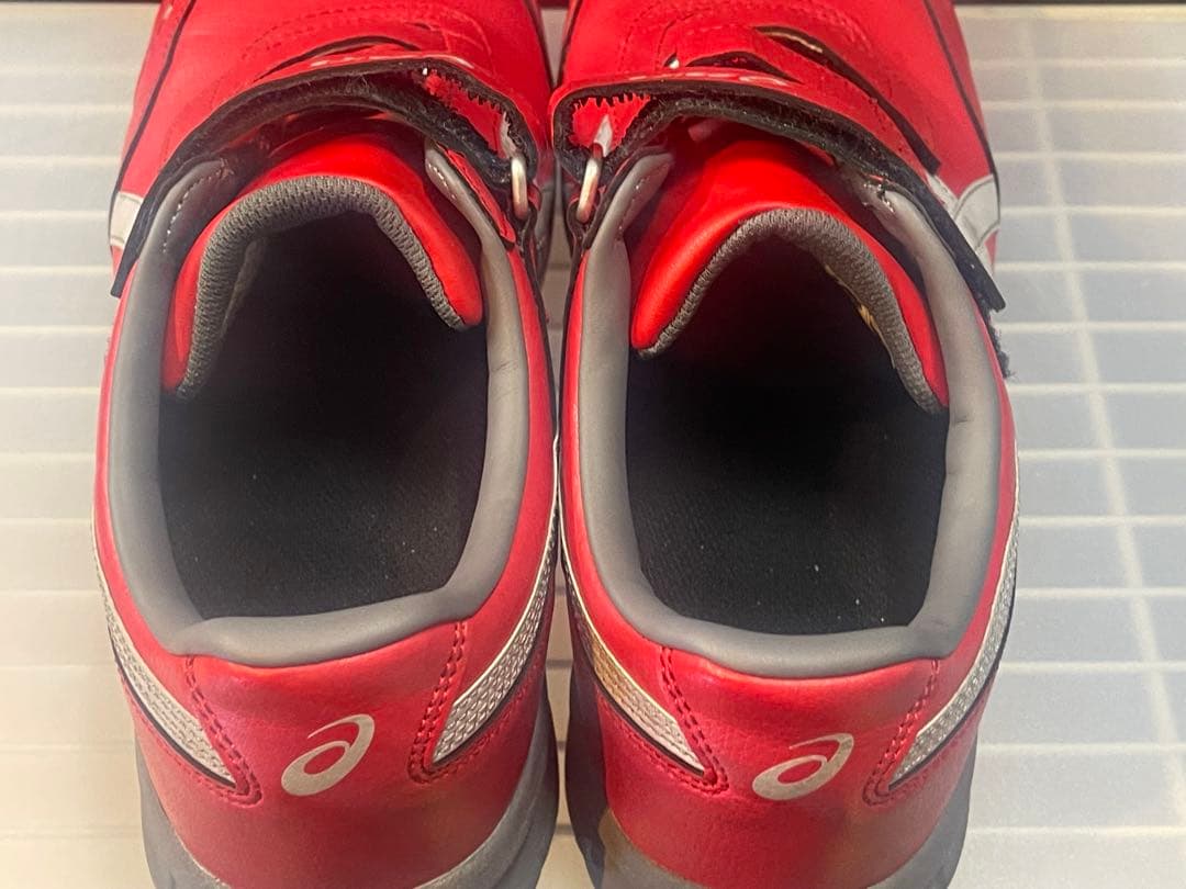 ASICS BOAウィンジョブ安全靴 レッドCP209とCP301の2セット中古
