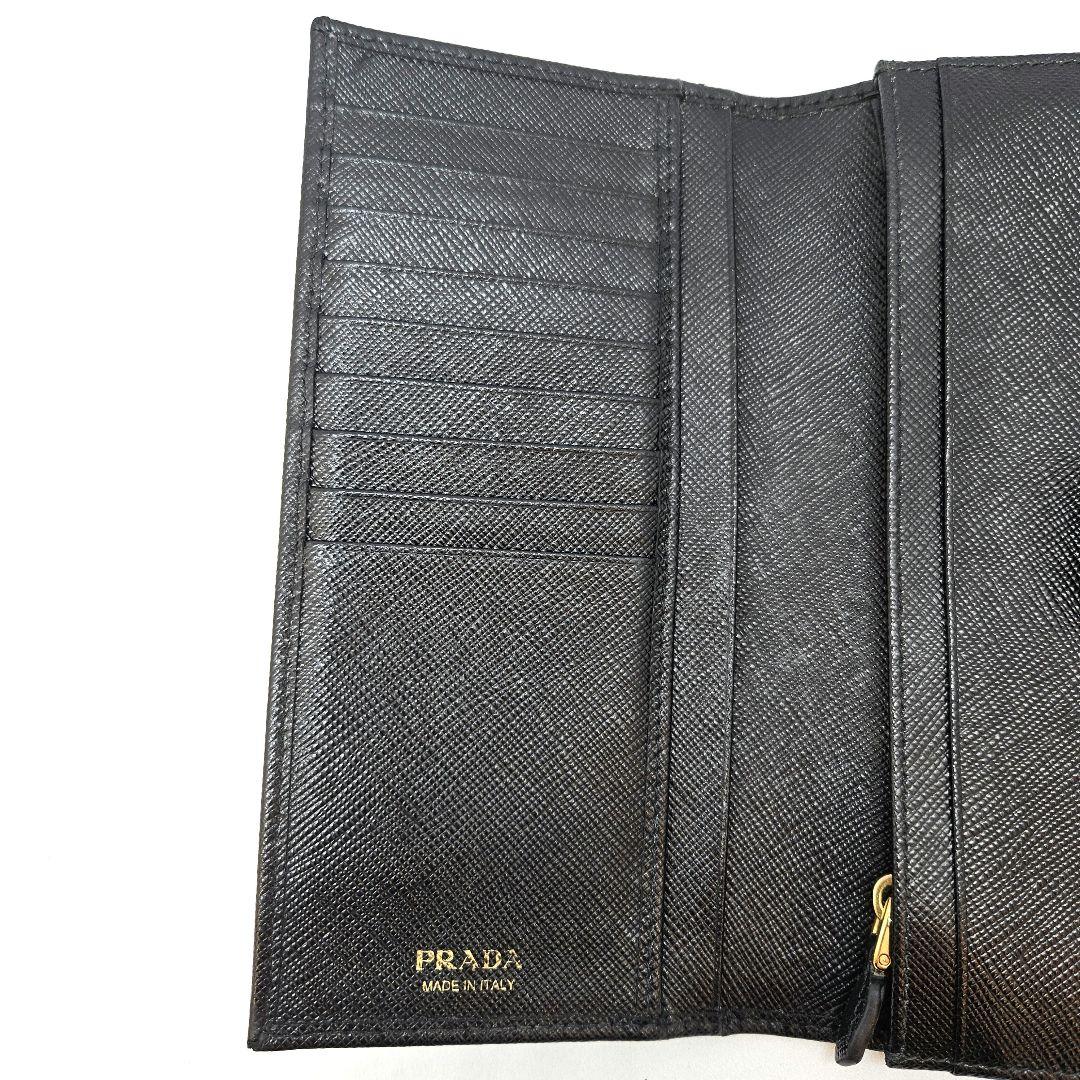 PRADA プラダ 長財布 サフィアーノ ブラック 黒 レザー