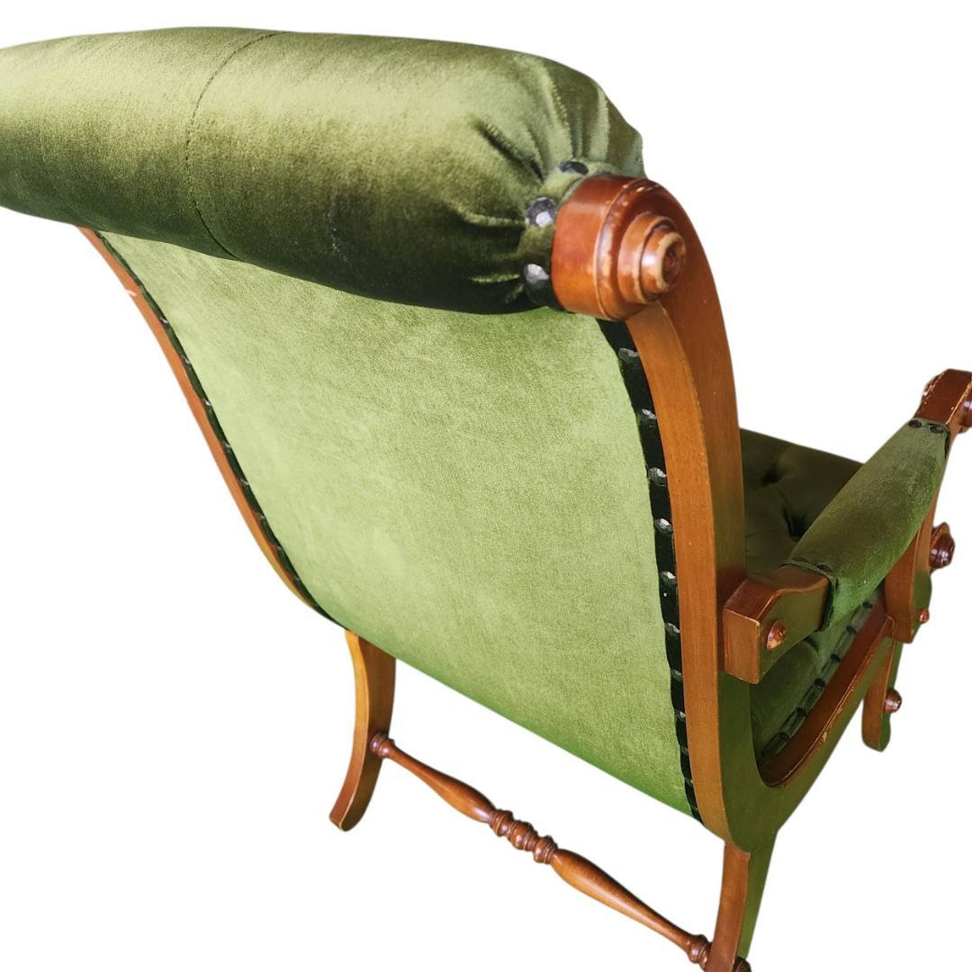 横浜ダニエル ブーツ 一人掛けソファ チェア 椅子　 樺材 英国 アンティーク