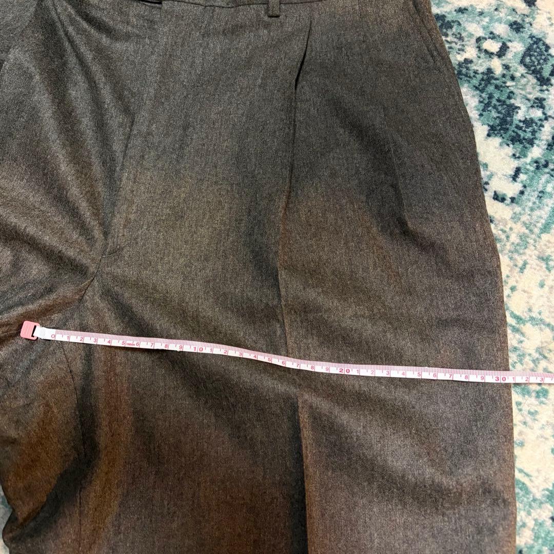 定価10万超 FENDI カシミヤ混 イタリア製 ワイドスラックス フランネル